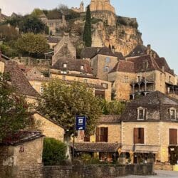 hillside in France with homes